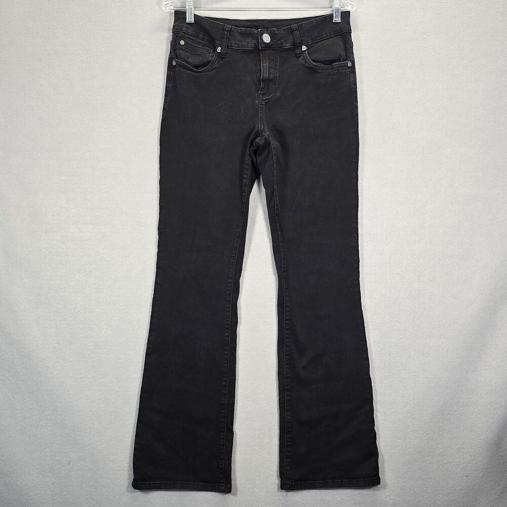 Kut From The Kloth Nicole Bootcut Flare Black Stretch Size 8 ( 30 X 30.5)